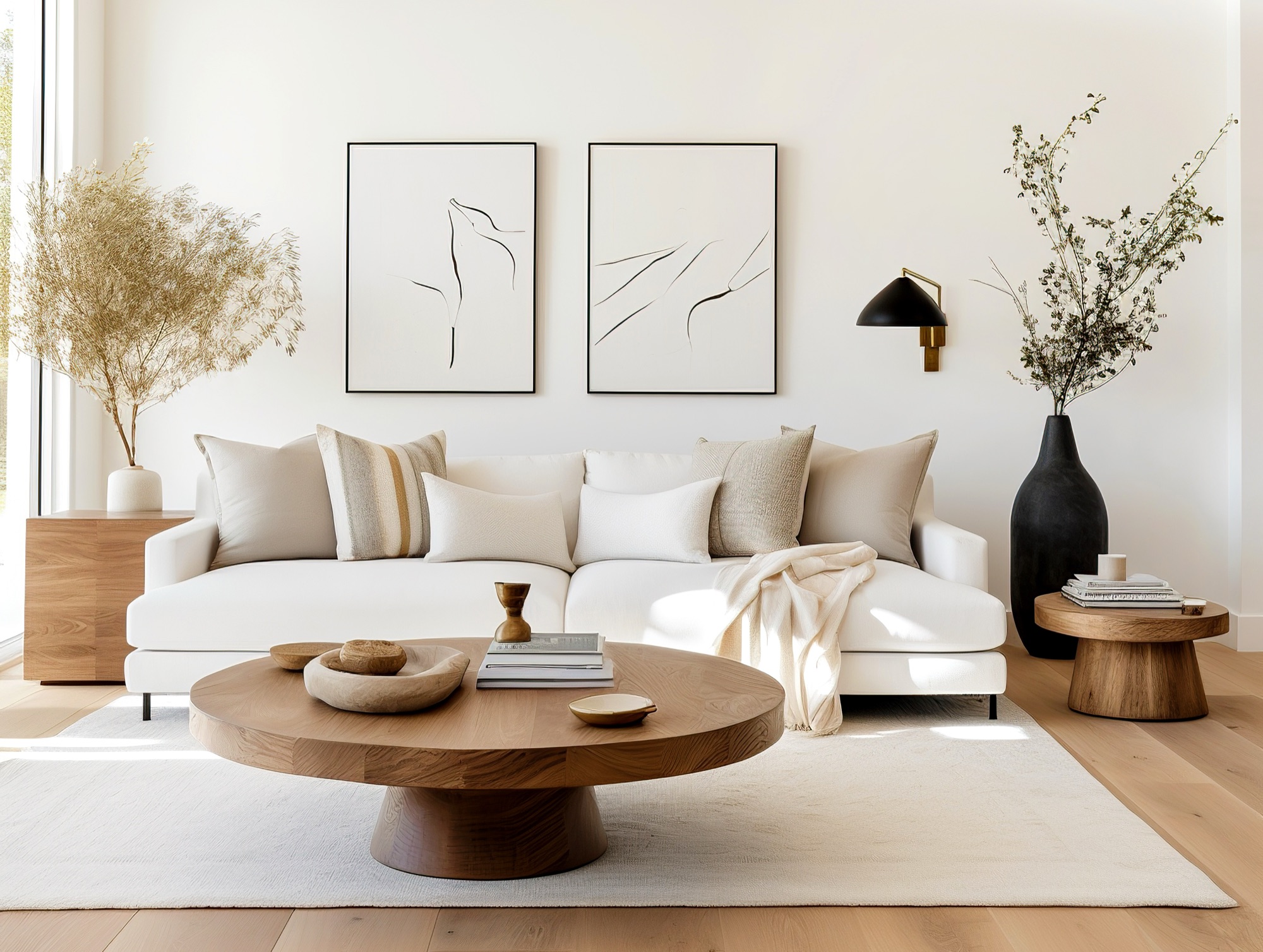 Modern living room with sofa and coffee table